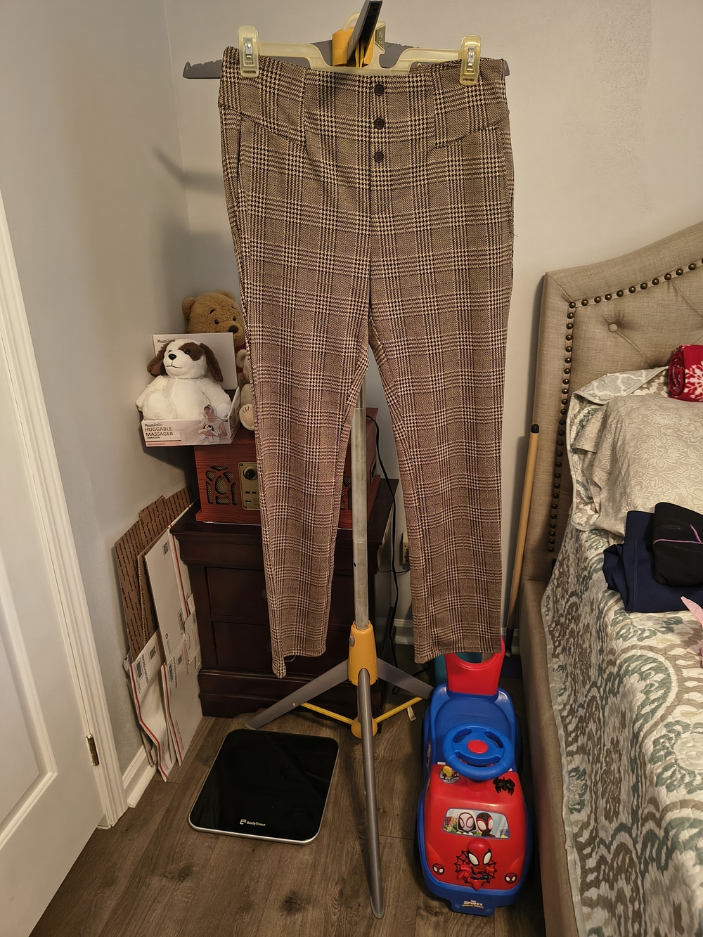 HALARA Brown Plaid Women's Pants